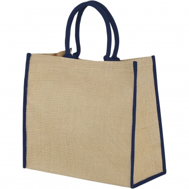 Logotrade corporate gift picture of: Harry coloured edge jute tote bag 25L