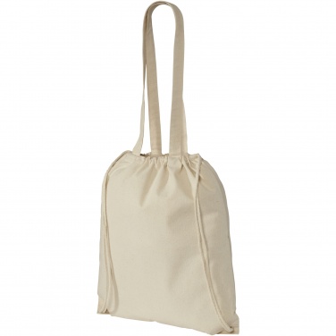 Logo trade business gift photo of: Eliza 240 g/m² cotton drawstring bag 6L