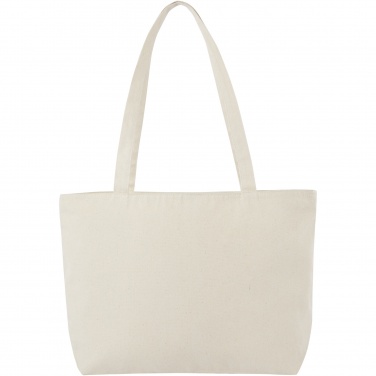 Logo trade promotional item photo of: Ningbo 320 g/m² zippered cotton tote bag 15L