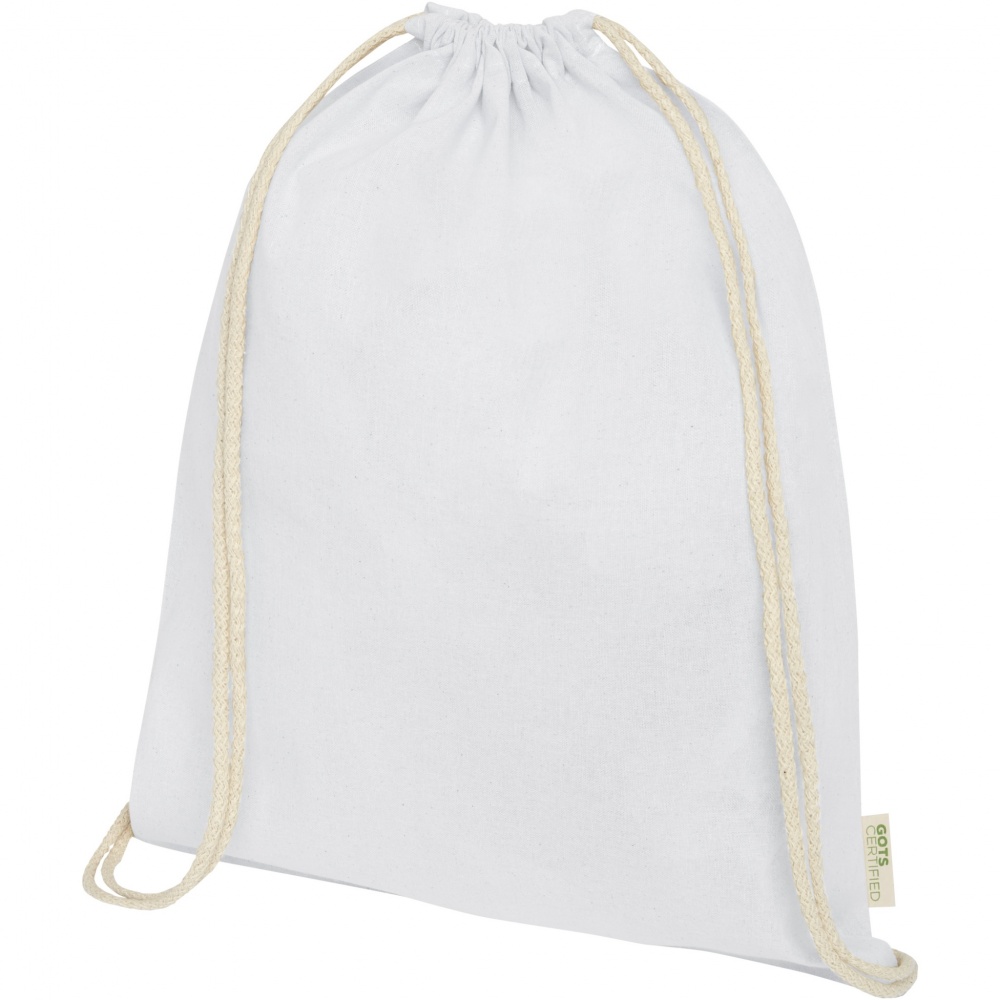 Logotrade promotional giveaways photo of: Orissa 100 g/m² organic cotton drawstring bag 5L