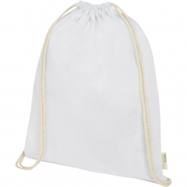 Logotrade corporate gift picture of: Orissa 100 g/m² organic cotton drawstring bag 5L