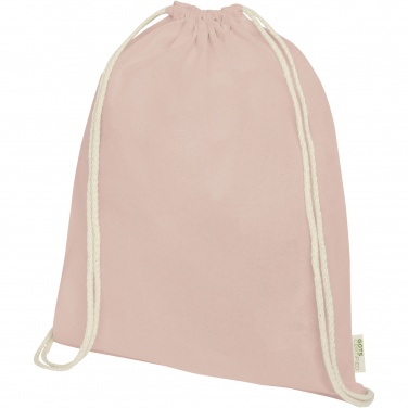 Logo trade promotional giveaway photo of: Orissa 100 g/m² organic cotton drawstring bag 5L