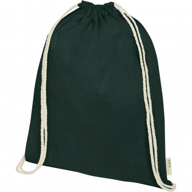 Logo trade promotional products image of: Orissa 100 g/m² organic cotton drawstring bag 5L