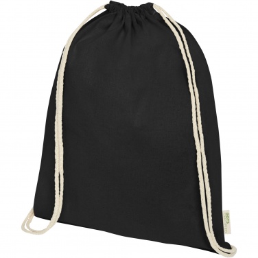 Logotrade promotional product image of: Orissa 100 g/m² organic cotton drawstring bag 5L