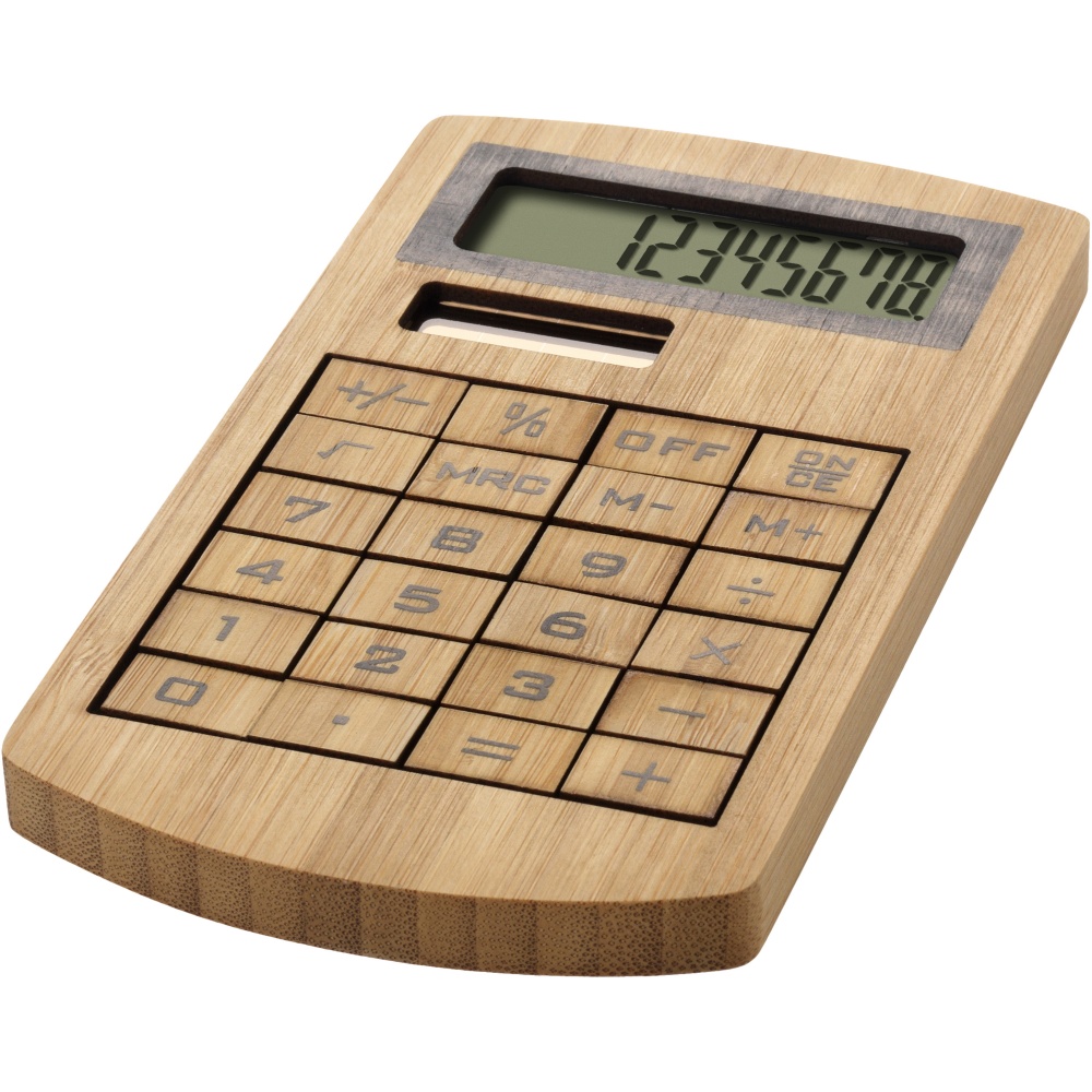 Logo trade business gift photo of: Eugene calculator made of bamboo