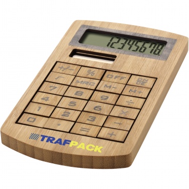 Logo trade advertising products picture of: Eugene calculator made of bamboo