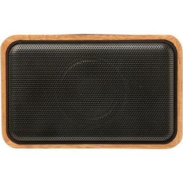 Logo trade promotional merchandise photo of: Wooden 3W speaker with wireless charging pad