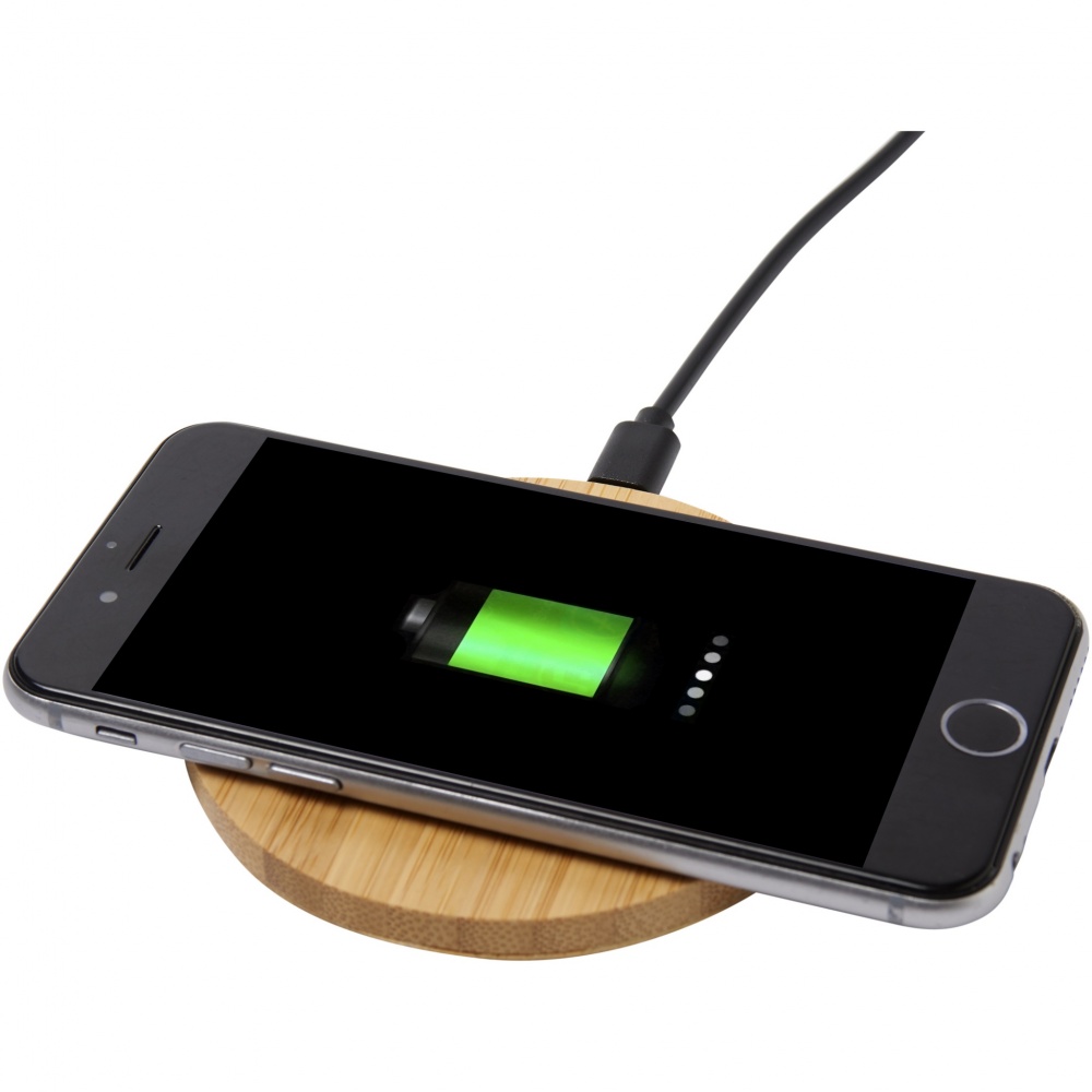 Logotrade advertising product image of: Essence 5W bamboo wireless charging pad