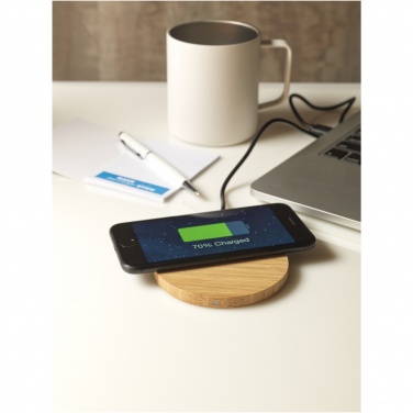 Logotrade promotional giveaways photo of: Essence 5W bamboo wireless charging pad