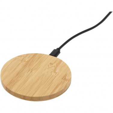 Logo trade promotional item photo of: Essence 5W bamboo wireless charging pad