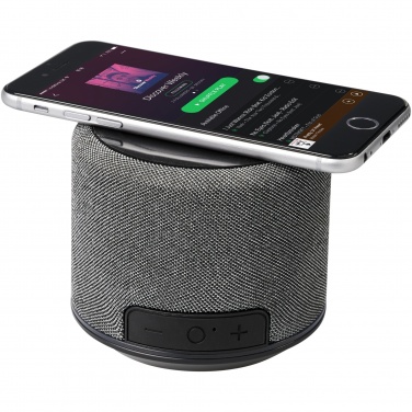 Logotrade business gift image of: Fiber 3W wireless charging Bluetooth® speaker