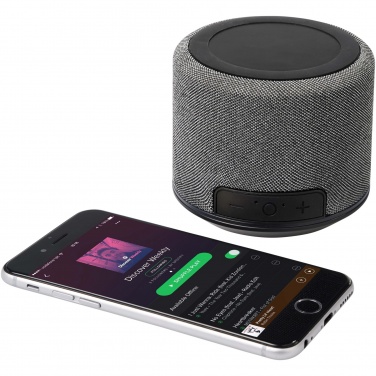 Logo trade promotional merchandise photo of: Fiber 3W wireless charging Bluetooth® speaker