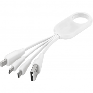 Logotrade promotional product image of: Troup 4-in-1 charging cable with type-C tip