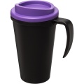 Americano® Grande 350 ml insulated mug, Solid black / Purple