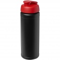 Baseline® Plus 750 ml flip lid sport bottle, Solid black / Red