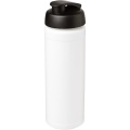 Baseline® Plus grip 750 ml flip lid sport bottle, White / Solid black