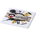 Renzo square plastic coaster, White