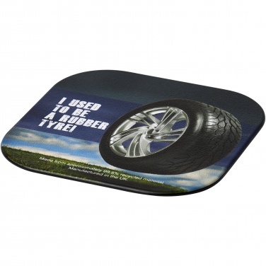 Logo trade corporate gifts image of: Brite-Mat® square coaster with tyre material