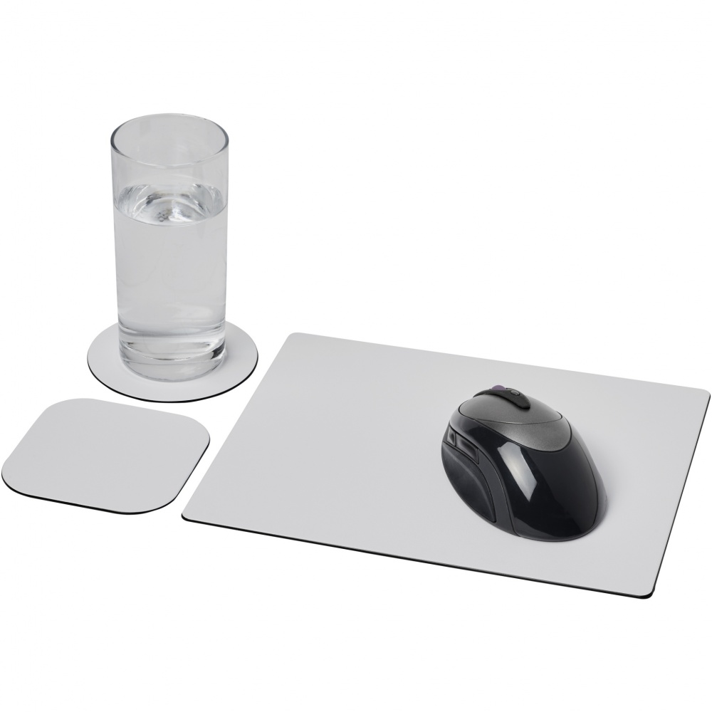 Logo trade promotional gift photo of: Brite-Mat® mouse mat and coaster set combo 1