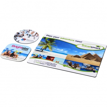 Logotrade corporate gift picture of: Brite-Mat® mouse mat and coaster set combo 1