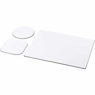 Logo trade corporate gift photo of: Brite-Mat® mouse mat and coaster set combo 1