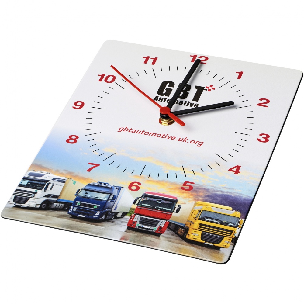 Logo trade corporate gifts image of: Brite-Clock® rectangular wall clock