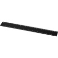 Renzo 30 cm plastic ruler, Solid black