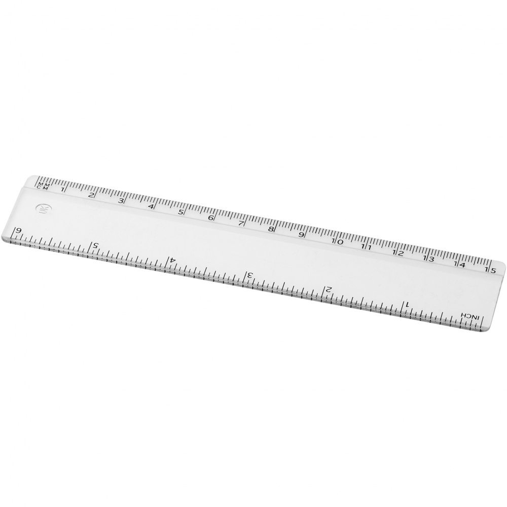 Logo trade promotional giveaway photo of: Renzo 15 cm plastic ruler