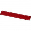 Renzo 15 cm plastic ruler, Red