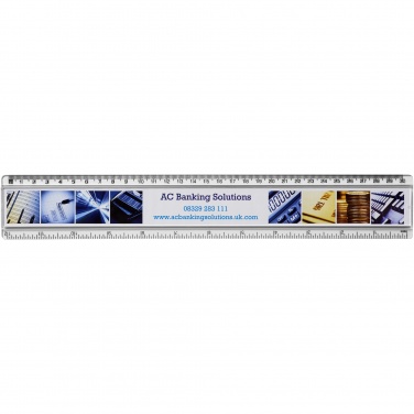 Logo trade promotional gift photo of: Ellison 30 cm plastic insert ruler