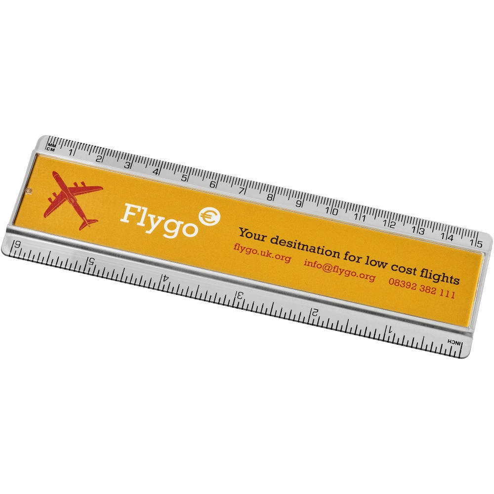 Logotrade promotional giveaway picture of: Ellison 15 cm plastic insert ruler