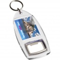 Jibe R1 bottle opener keychain, Transparent clear