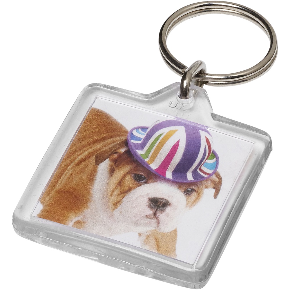 Logo trade promotional items image of: Vial U1 square keychain