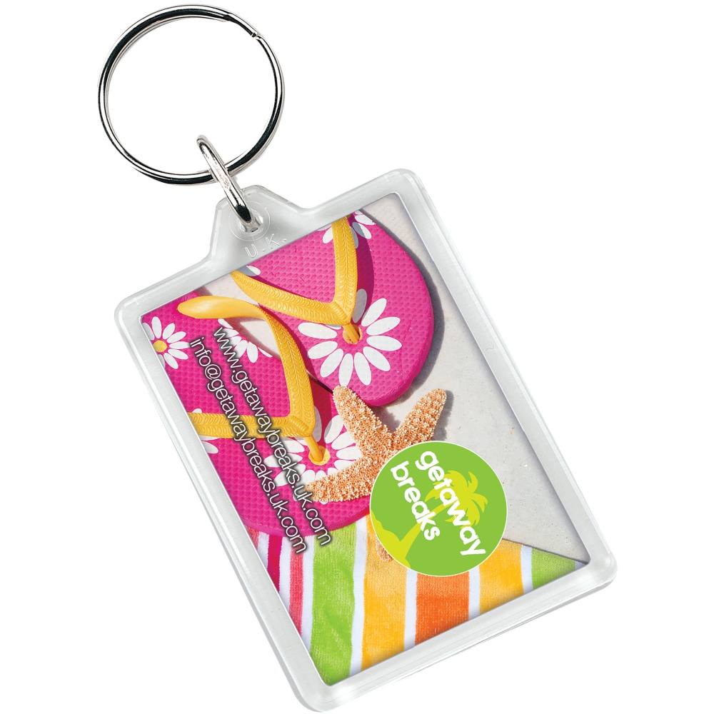 Logo trade promotional products image of: Vito C1 rectangular keychain