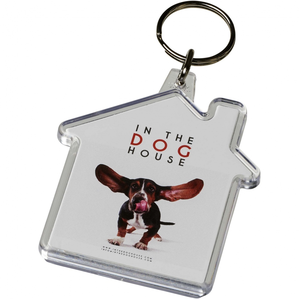 Logotrade promotional item image of: Combo house-shaped keychain