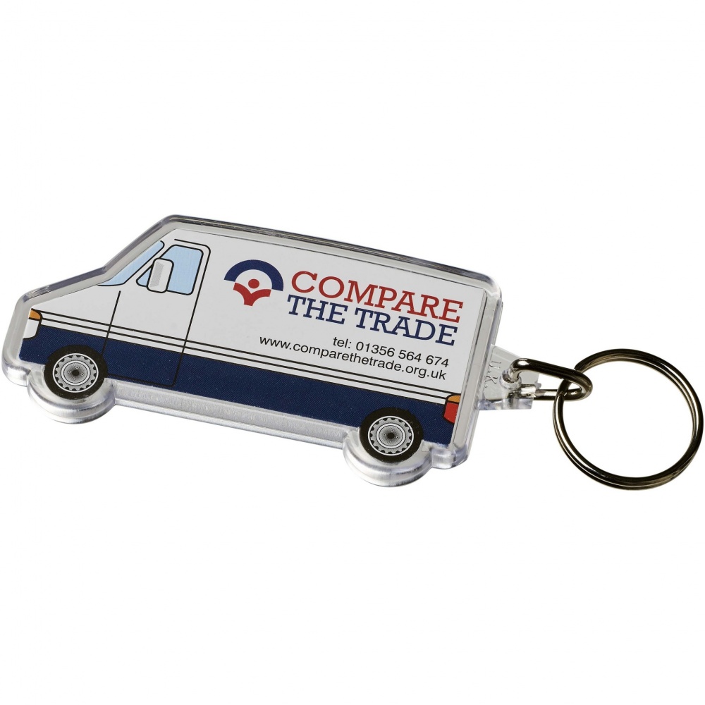 Logo trade promotional items picture of: Combo van-shaped keychain