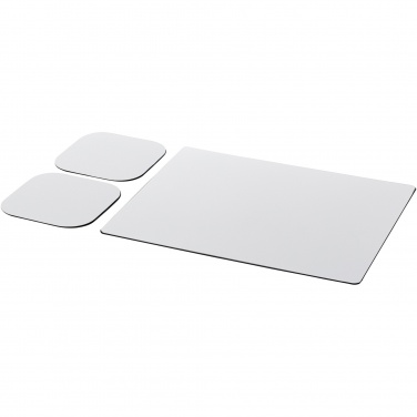 Logo trade business gift photo of: Brite-Mat® mouse mat and coaster set combo 3