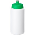 Baseline® Plus grip 500 ml sports lid sport bottle, White / Green