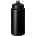 Baseline® Plus grip 500 ml sports lid sport bottle, Solid black