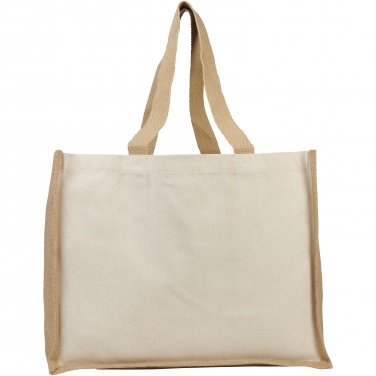 Logo trade promotional merchandise photo of: Varai 320 g/m² canvas and jute shopping tote bag 23L