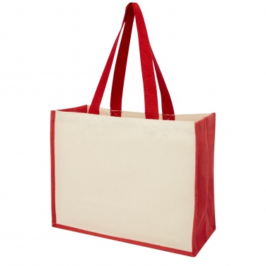 Logotrade advertising product image of: Varai 320 g/m² canvas and jute shopping tote bag 23L