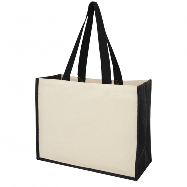 Logo trade promotional products image of: Varai 320 g/m² canvas and jute shopping tote bag 23L