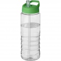 H2O Active® Treble 750 ml spout lid sport bottle, Transparent / Green