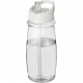 H2O Active® Pulse 600 ml spout lid sport bottle, Transparent / White