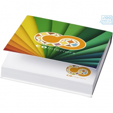 Logo trade promotional gifts picture of: Sticky-Mate® soft cover squared sticky notes 75x75mm