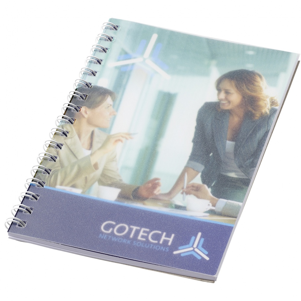 Logo trade corporate gift photo of: Desk-Mate® spiral A6 notebook PP cover