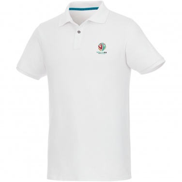 Logo trade corporate gifts image of: Beryl short sleeve men's organic recycled polo