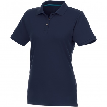 Logo trade promotional merchandise image of: Beryl short sleeve women's organic recycled polo