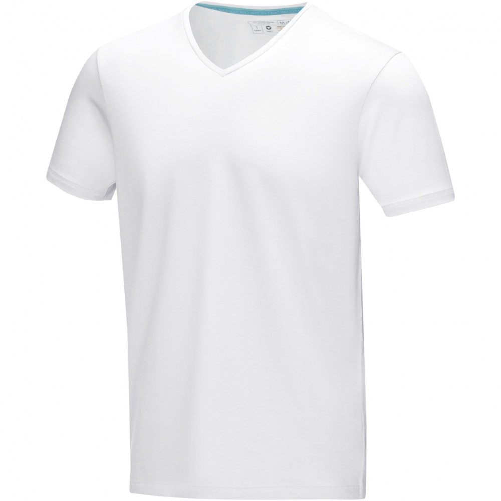 Logotrade advertising product image of: Kawartha short sleeve men's organic V-neck t-shirt