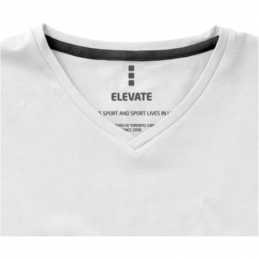 Logo trade corporate gifts image of: Kawartha short sleeve men's organic V-neck t-shirt